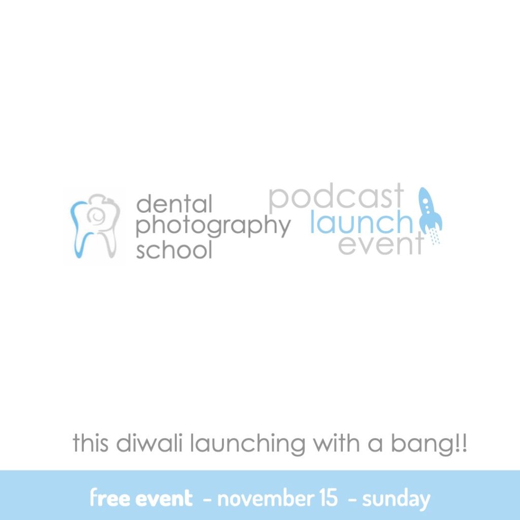 Dental photography podcast launch event on November 15 brochure