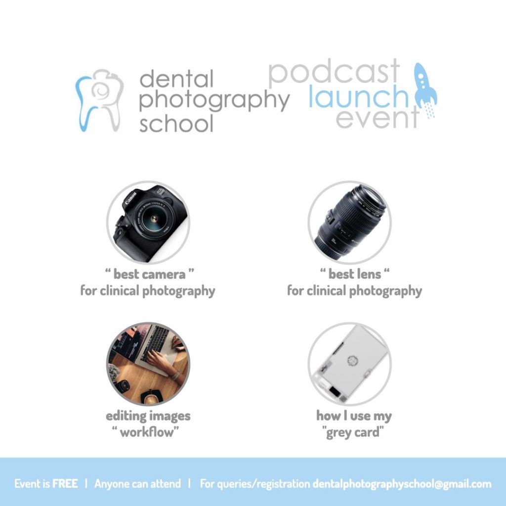 Dental photography lectures for dental photography podcast launch event