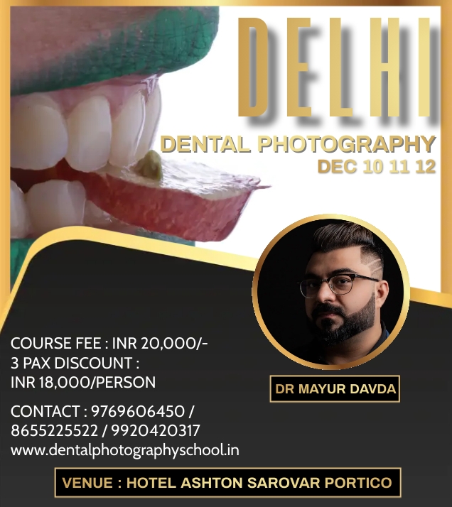 Delhi dental photography workshop by Dr Mayur Davda in December 2022